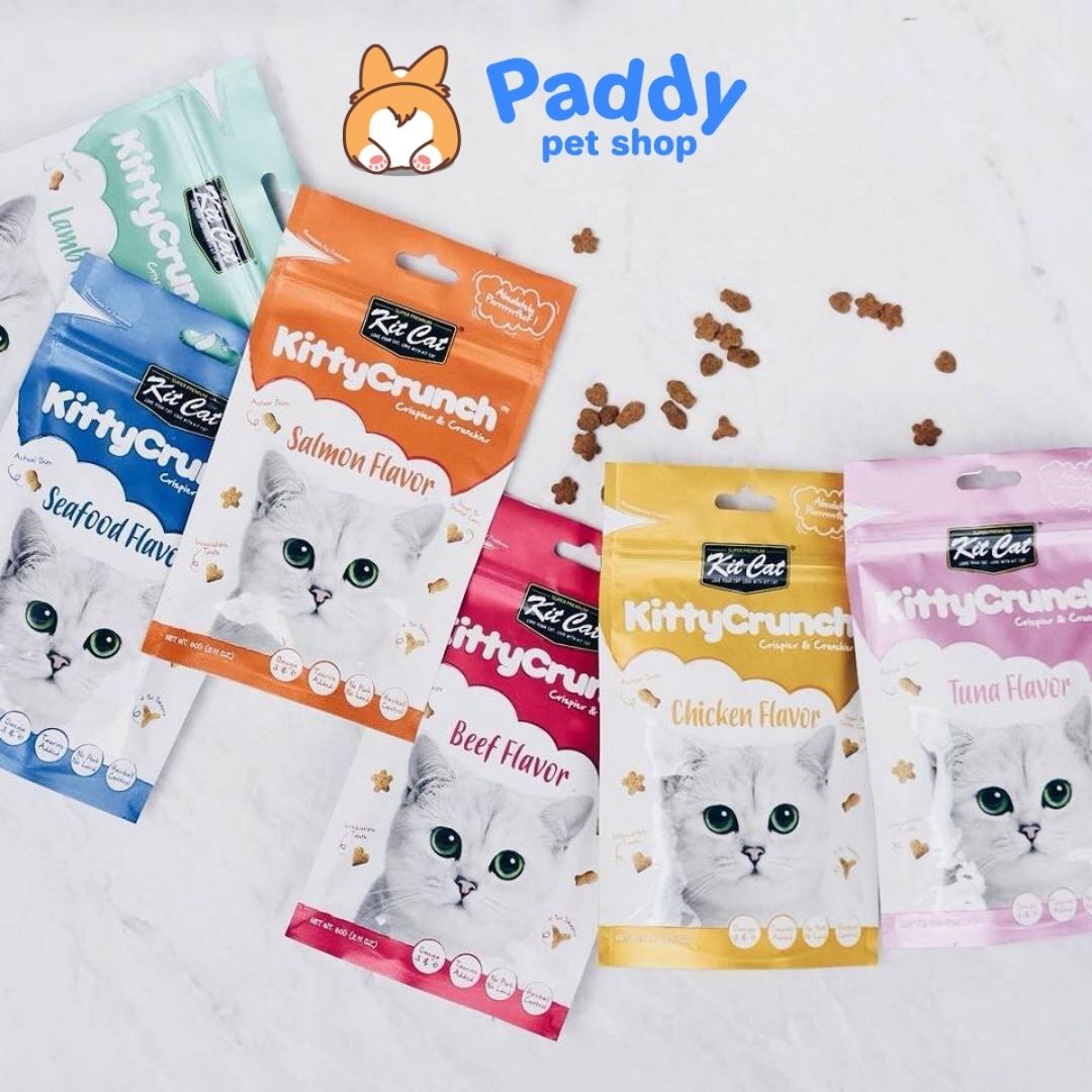Snack Giòn Kit Cat Kitty Crunch Cho Mèo 60g