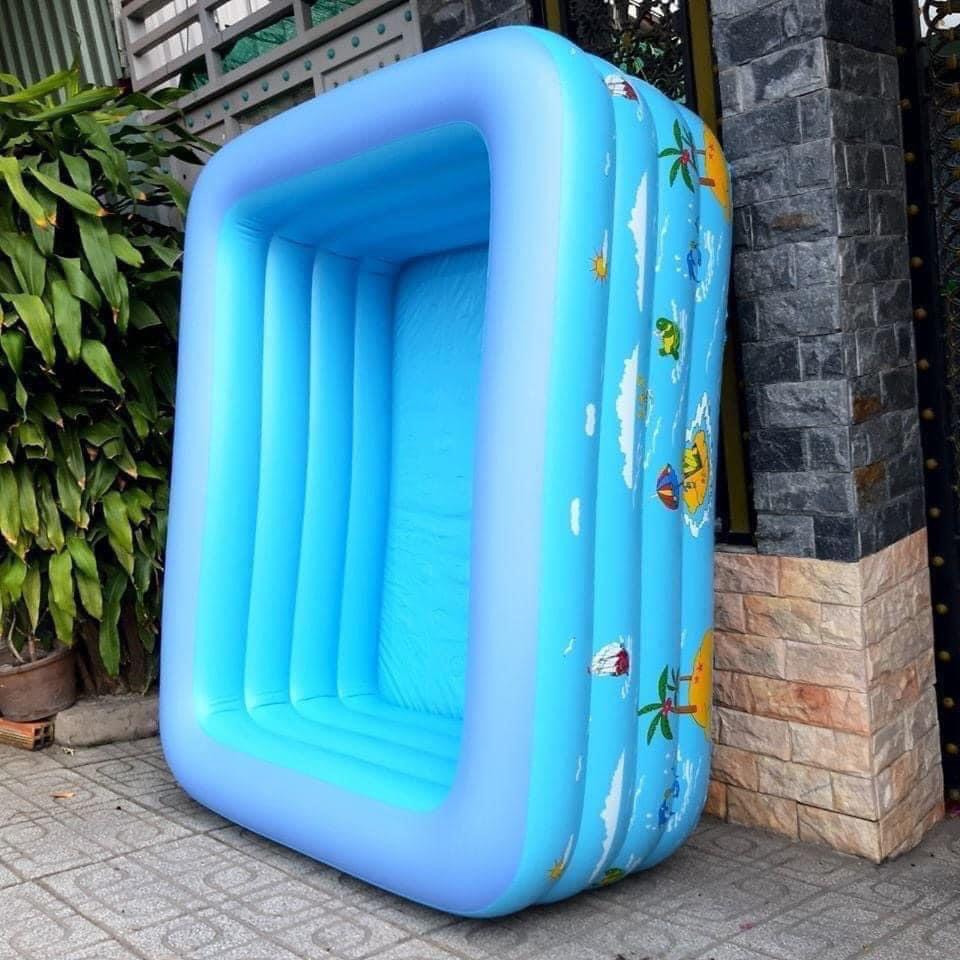 Hồ bơi 3 tầng có đáy chống trượt - tặng kèm dụng cụ vá bể