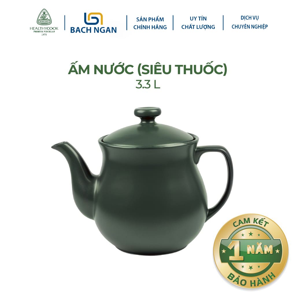 Ấm Nước (siêu thuốc) Minh Long (3.3 L) dùng để pha trà, đun thuốc, giữ được hoạt chất của nguyên liệu đầu vào - ấm sắc thuốc