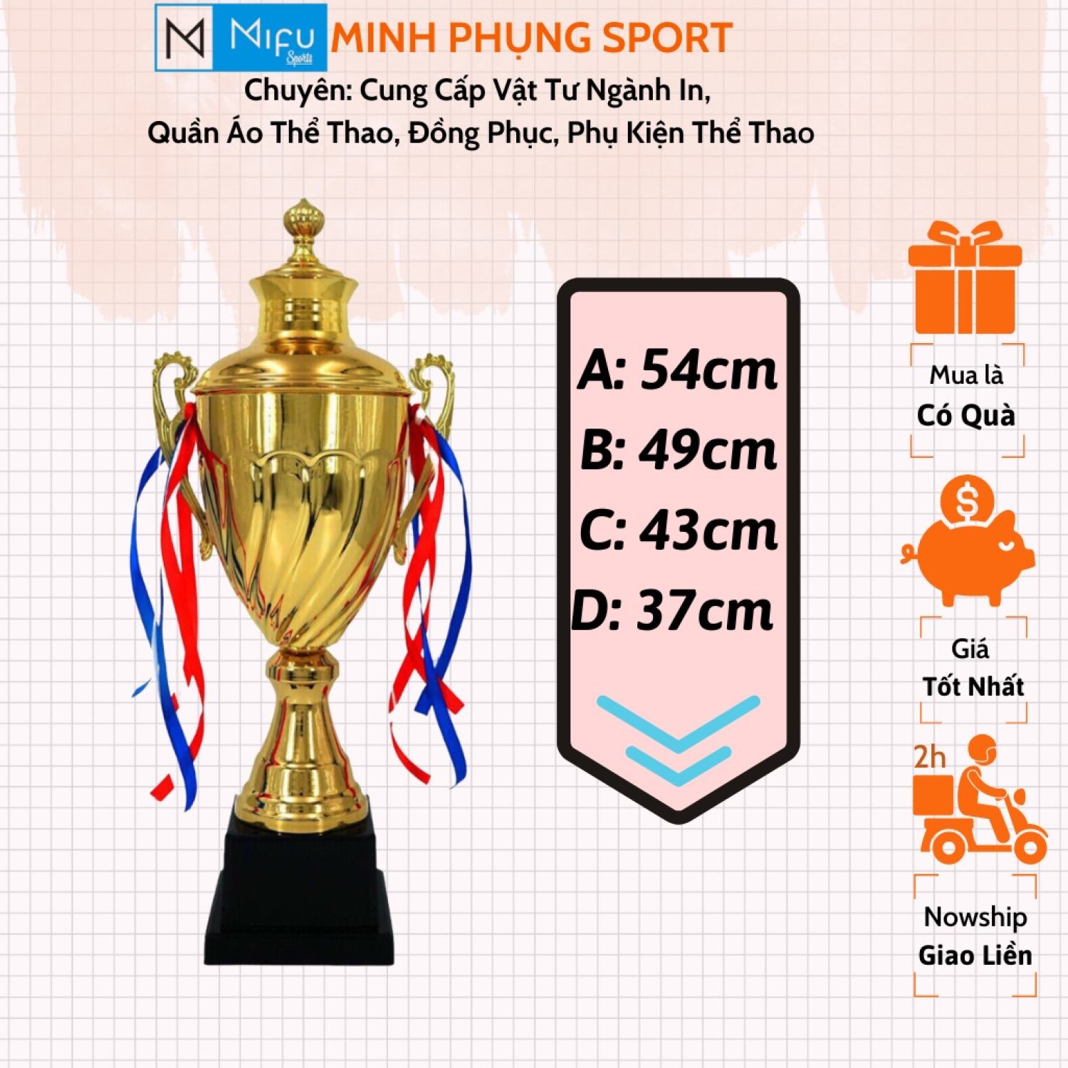 Cúp bóng đá, cúp c1 kim loại mạ vàng trao tặng giải đấu, đủ kích cỡ thiết kế miễn phí miếng dán chân cúp