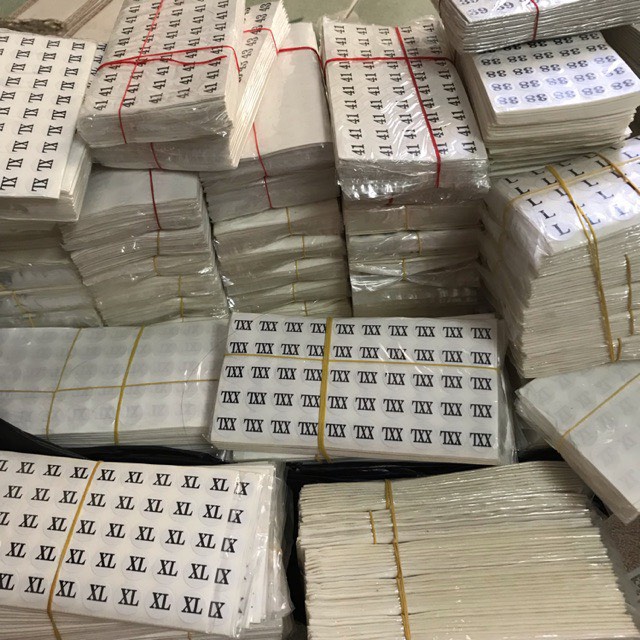 700 miếng Tem size nhãn số dán (5 Tờ ) - Decal Số size 34,35,36.. 42,43 giày dép quần áo ( Quà tặng mua 100 Tờ)