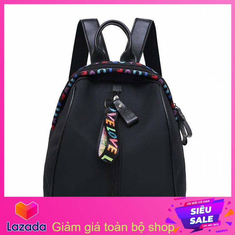 Balo teen kéo khóa love thời trang, balo vải dù dây kéo love thời trang, balo nữ thời trang khóa thêu love dn1116 , balo khóa love đồ da vinet - balo012