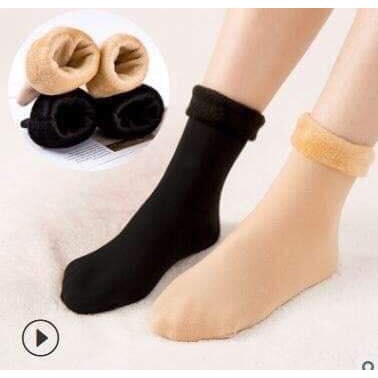 Sét 2 chiếc tất chân lót lông siêu ấm