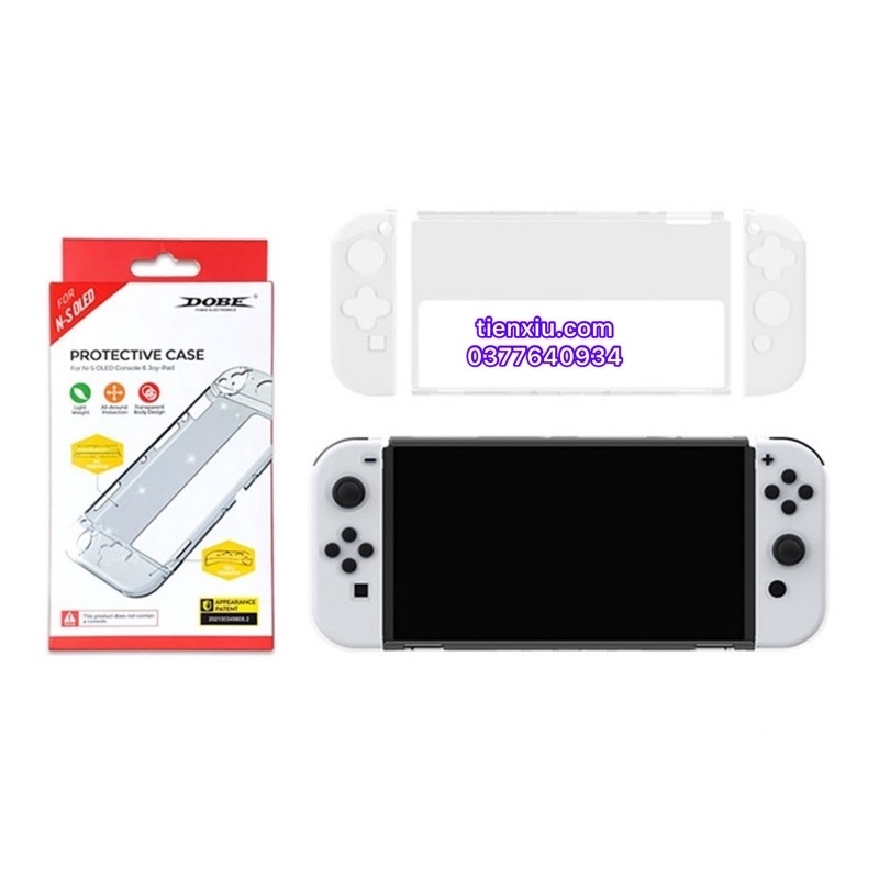 Case ốp Nintendo Switch Oled hãng Dobe crystal case vỏ bọc trong suốt nintendo switch oled