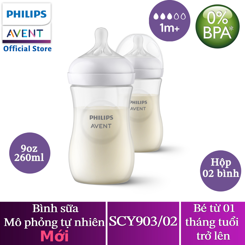 Philips Avent Natural response bottle 260ml, twin pack