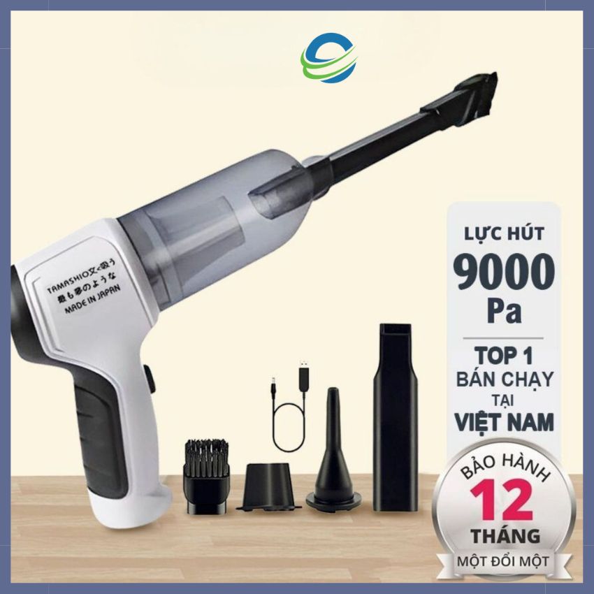 Máy Hút Bụi Cầm Tay Nhật Bản TAMASHIO, Máy Hút, Thổi Bụi Mini Không Dây 3 trong 1 ,Hút Bụi Ô Tô, Lông Thú Cưng Làm Sạch Mọi Ngóc Ngách