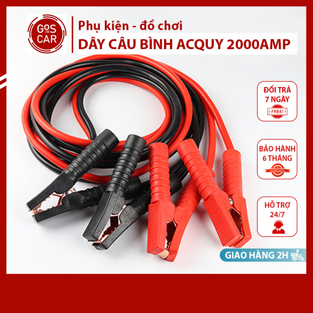 Dây câu bình acquy 2000Amp, dây kích bình acquy 2000amp, dây câu bình ô tô, dây kích bình ô tô, dây câu bình xe hơi dây dài 4 mét, dây kích bình xe hơi, kích bình acquy ô tô, câu bình acquy ô tô