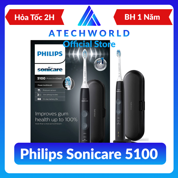 Bàn chải điện philips sonicare protectiveclean 5100 - hàng chính hãng - có xuất vat
