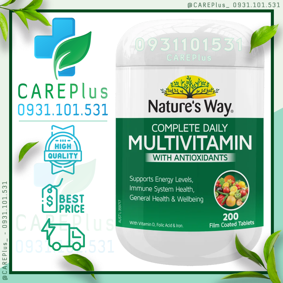 200 viên - Nature s Way Complete Daily Multivitamin 200 Tablets