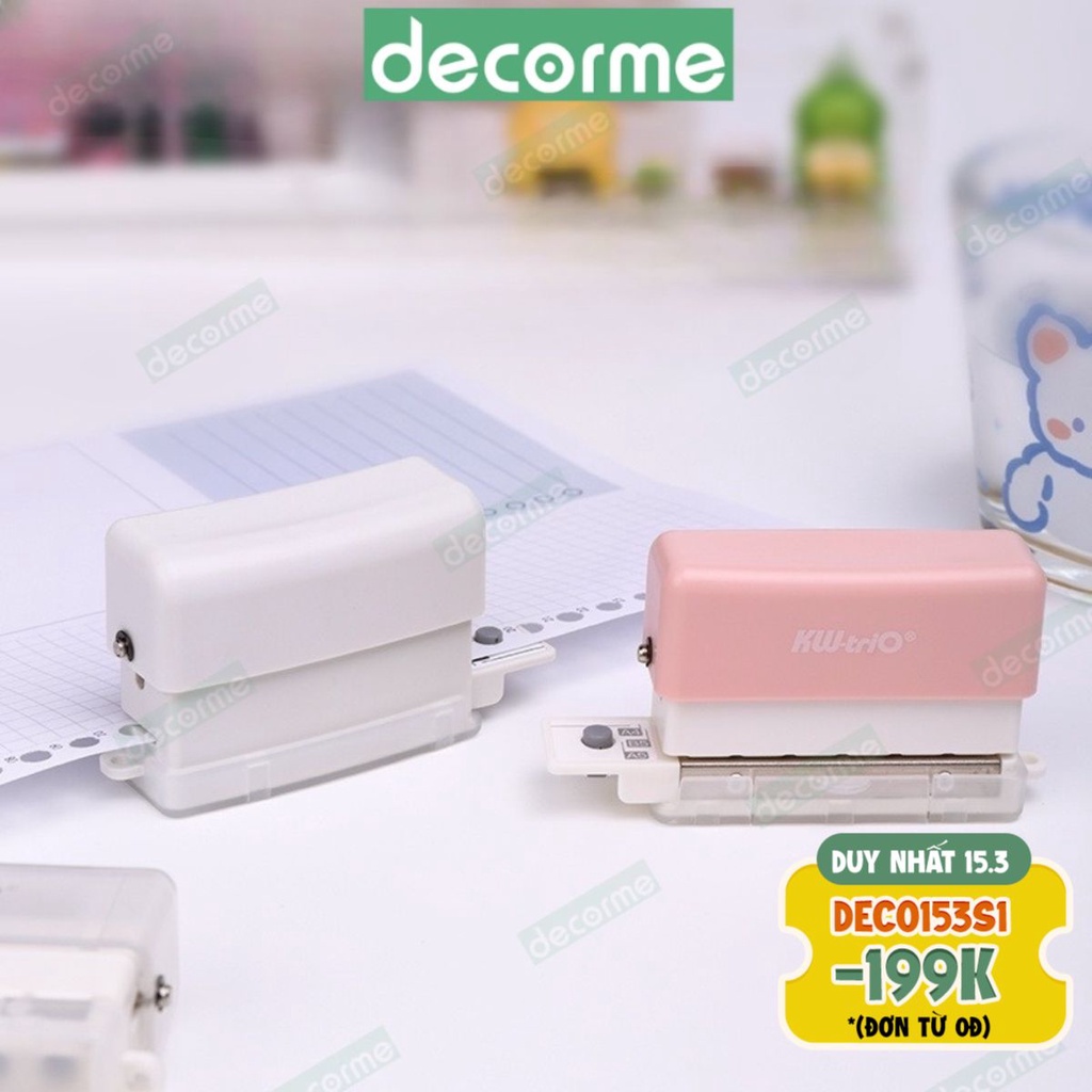 Đục lỗ KWTrio bấm 20-26-30 lỗ phụ kiện văn phòng phẩm Decorme