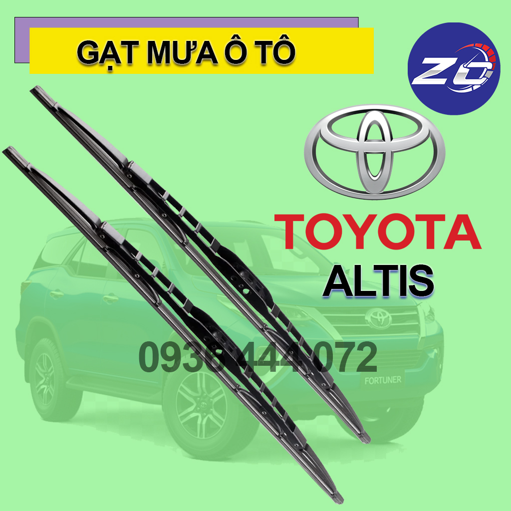 Cặp cần gạt mưa khung xương, chổi gạt mưa xe Toyota Altis gạt kính xe oto 4,5,7 chỗ xe tải, thanh gạt nước mưa gạt nước kính ô tô