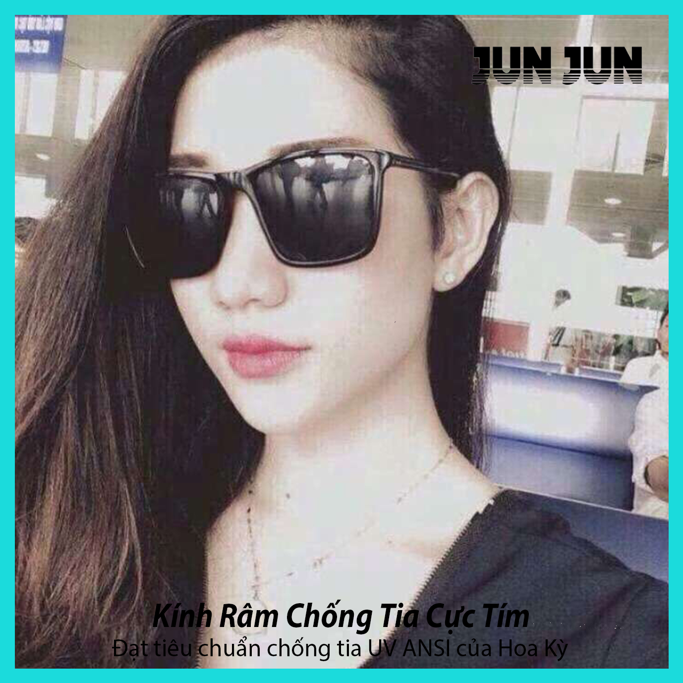 Kính mát thời trang cao cấp dành cho nam nữ siêu đẹp, tròng chống tia uv TÂY ĐEN