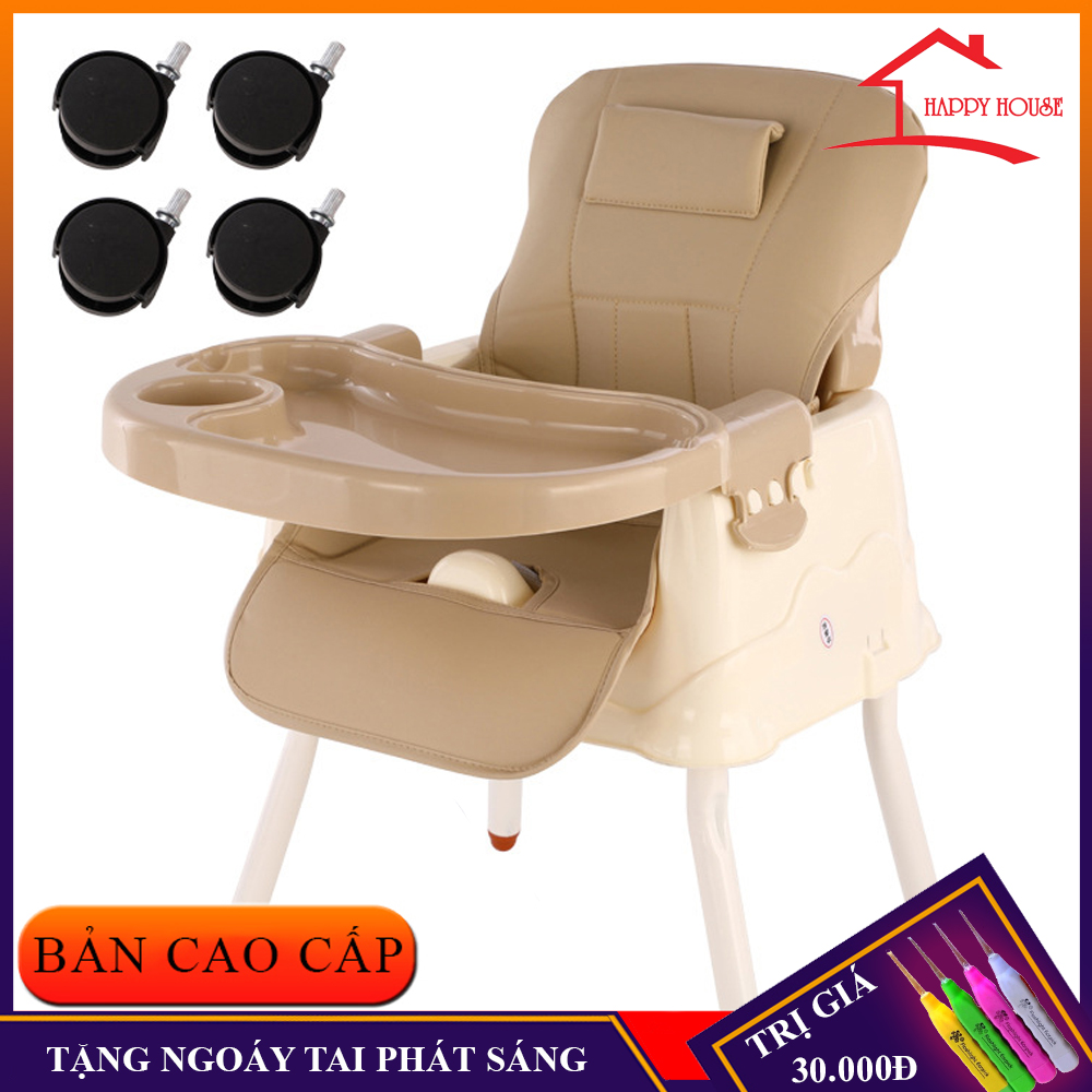 Ghế ăn dặm cho bé 3 chế độ tiện lợi - gấp gọn, đệm cao cấp kèm bánh xe, chân sắt, thiết kế thông minh, an toàn cho trẻ, bảo hành 12 tháng, lỗi đổi mới trong 7 ngày đầu nhận hàng
