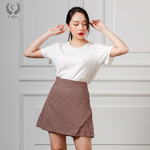 Chân váy nữ Callia thiết kế đắp chéo Lila Skirt (có quần ở trong)
