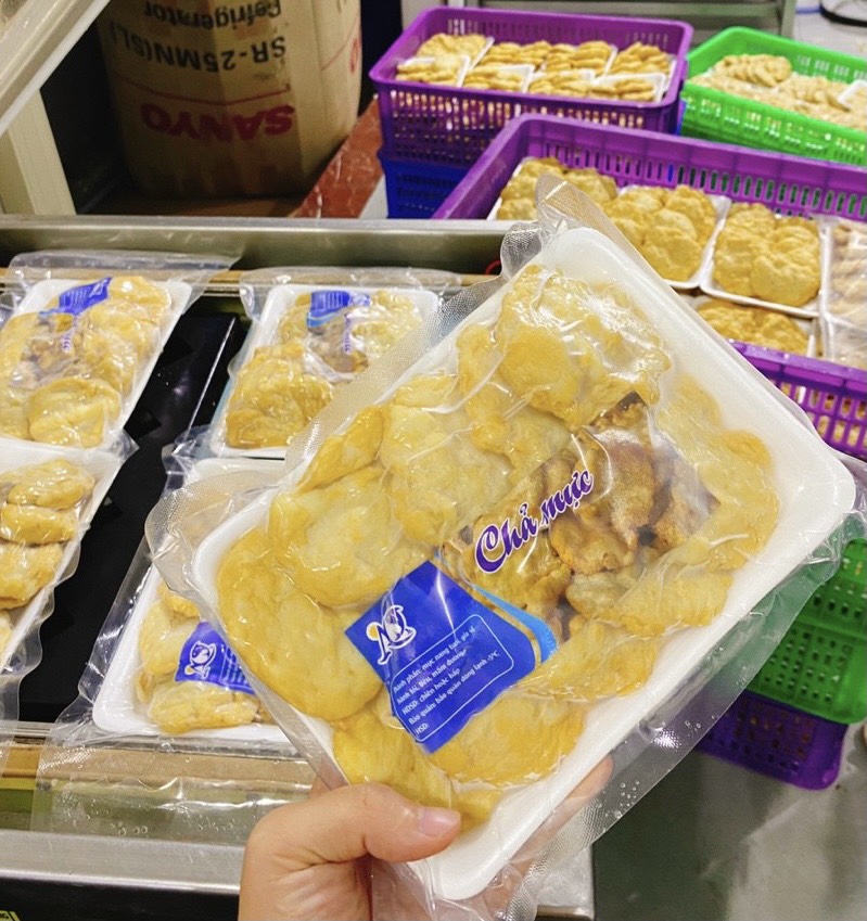 Chả mực giã tay khay 500gr (giao tphcm)