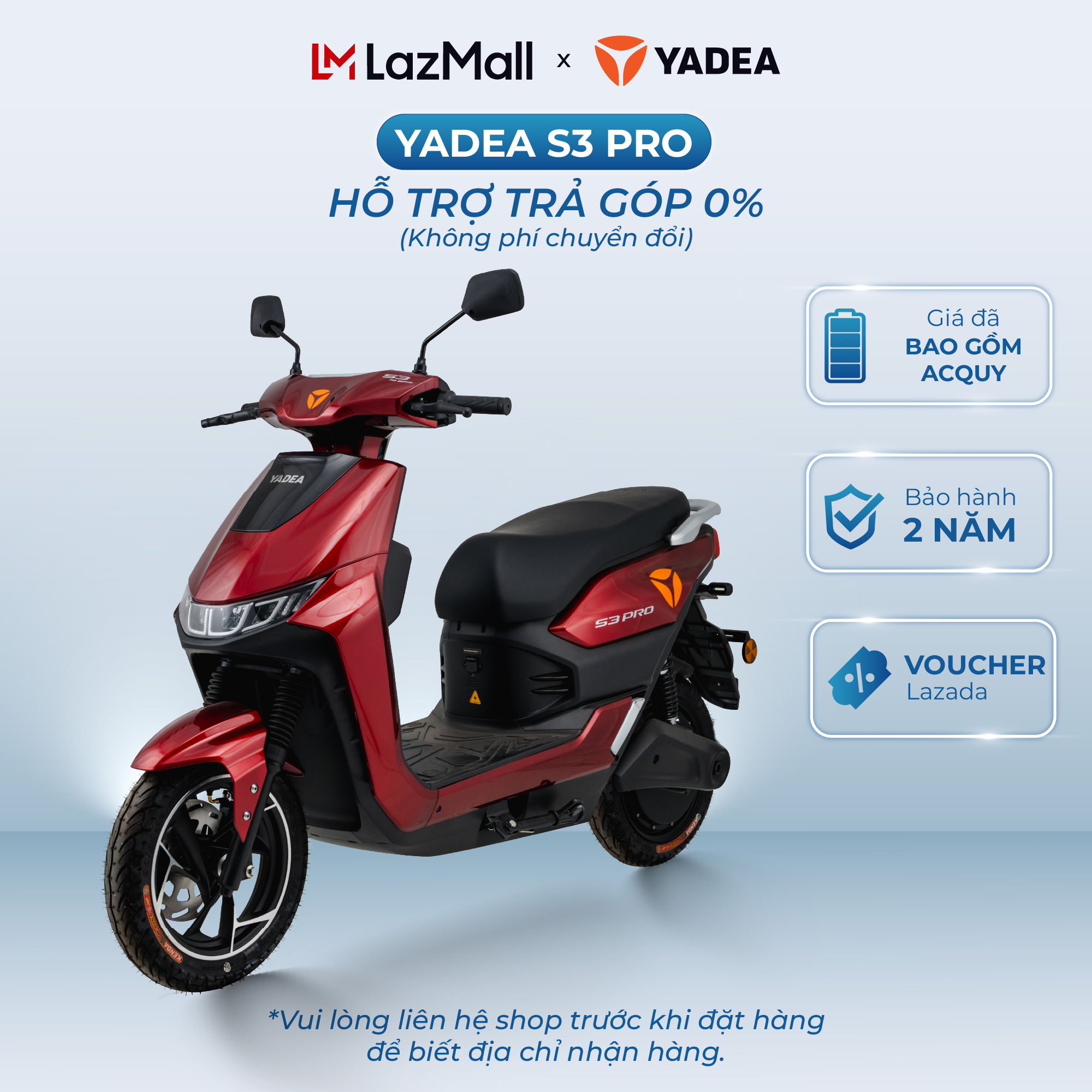 [TRẢ GÓP 0%] Xe Máy Điện Yadea S3 Pro Thiết Kế Mạnh Mẽ 150Km Một Lần Sạc Dung Tích Cốp 21 L - Bảo Hành 2 Năm