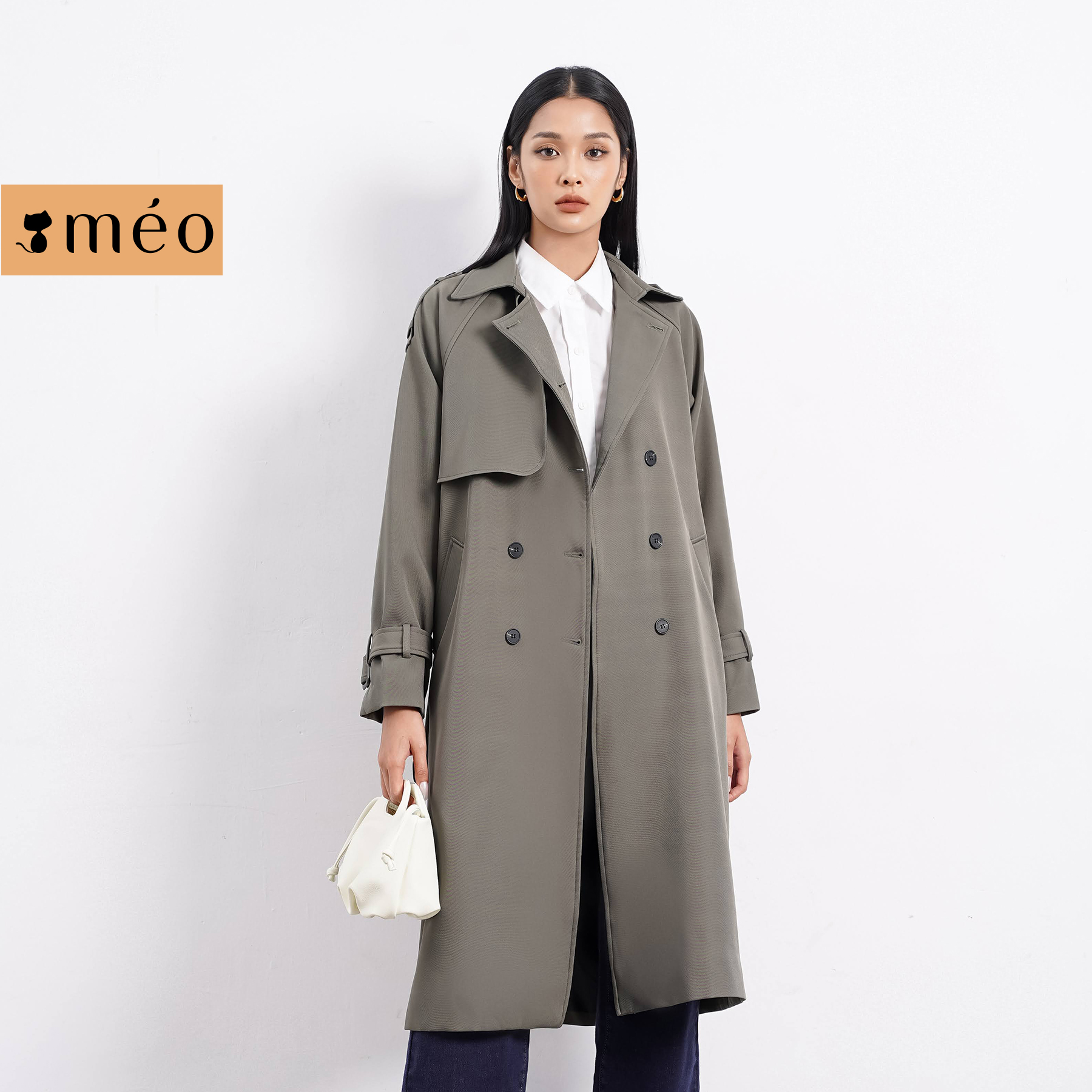 Áo khoác Trench Coat dáng dài Lavien Méo shop