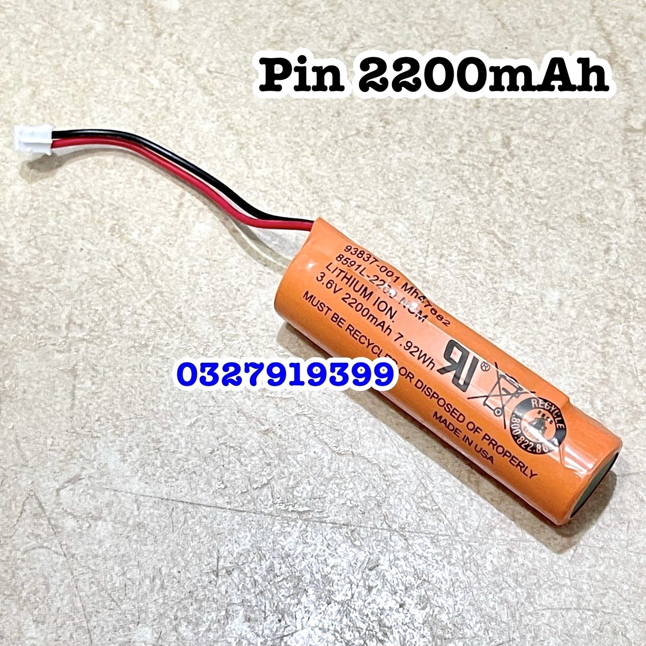 Pin tông đơ thay thế dung lượng 2200 - 2500 mah