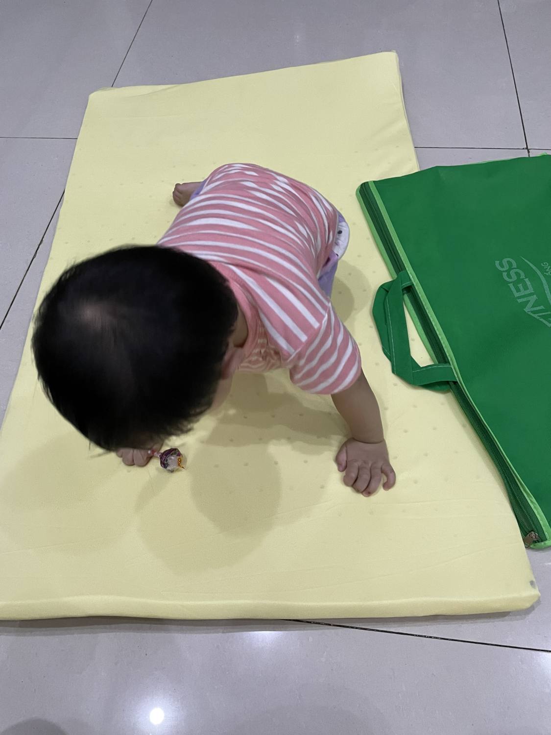 Nệm em bé cao su thiên nhiên dày 2,5 phân- nệm nôi cũi, nệm cho bé đi học