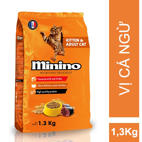 Thức ăn mèo minino tuna thùng 7.8kg - hạt cho mèo xuất xứ từ pháp