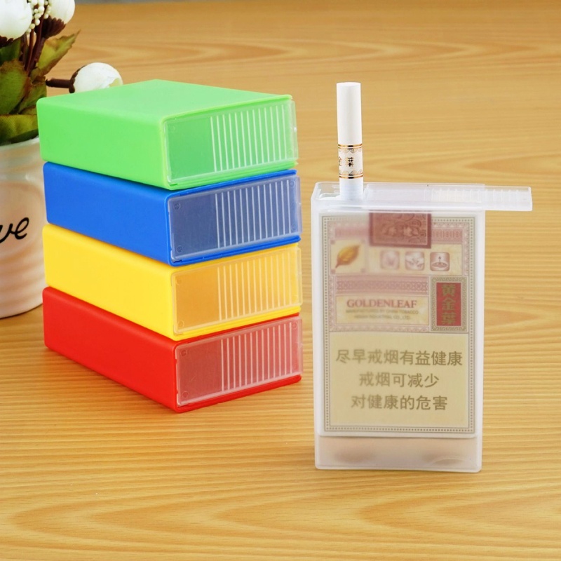  Hộp Đựng Thuốc Lá Bằng Nhựa Trong Suốt Có Nắp Trượt Chống Ẩm Giá Đỡ 