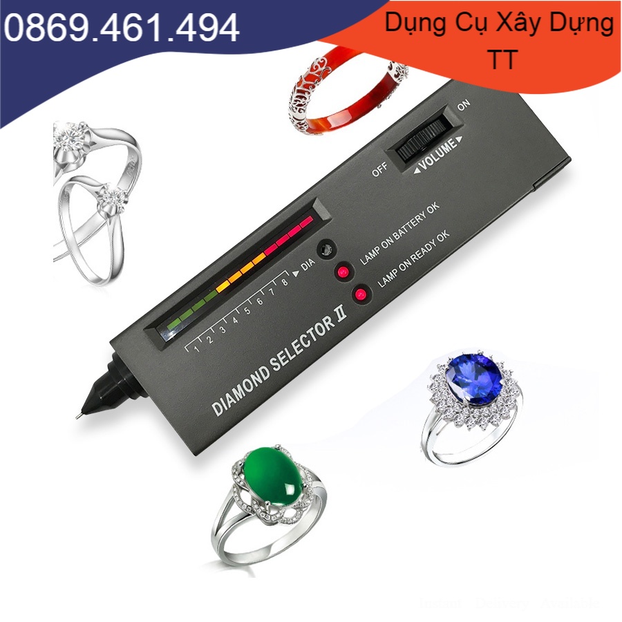 Bút thử kim cương máy đo độ cứng đá quý kèm pin- Dụng cụ kiểm tra kim cương, đá quý