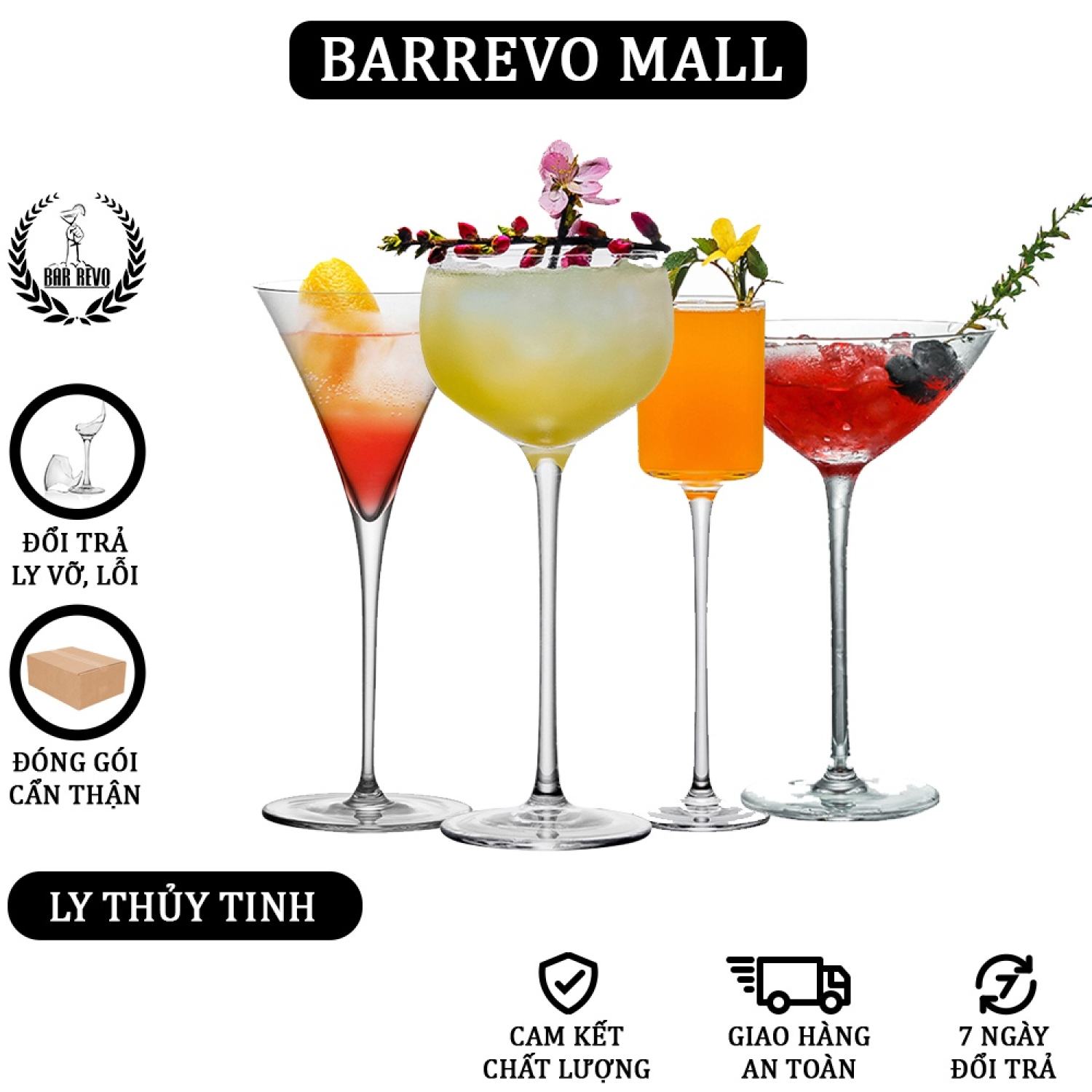 Ly Cocktail Thủy Tinh Barrevo - Cocktail Glass