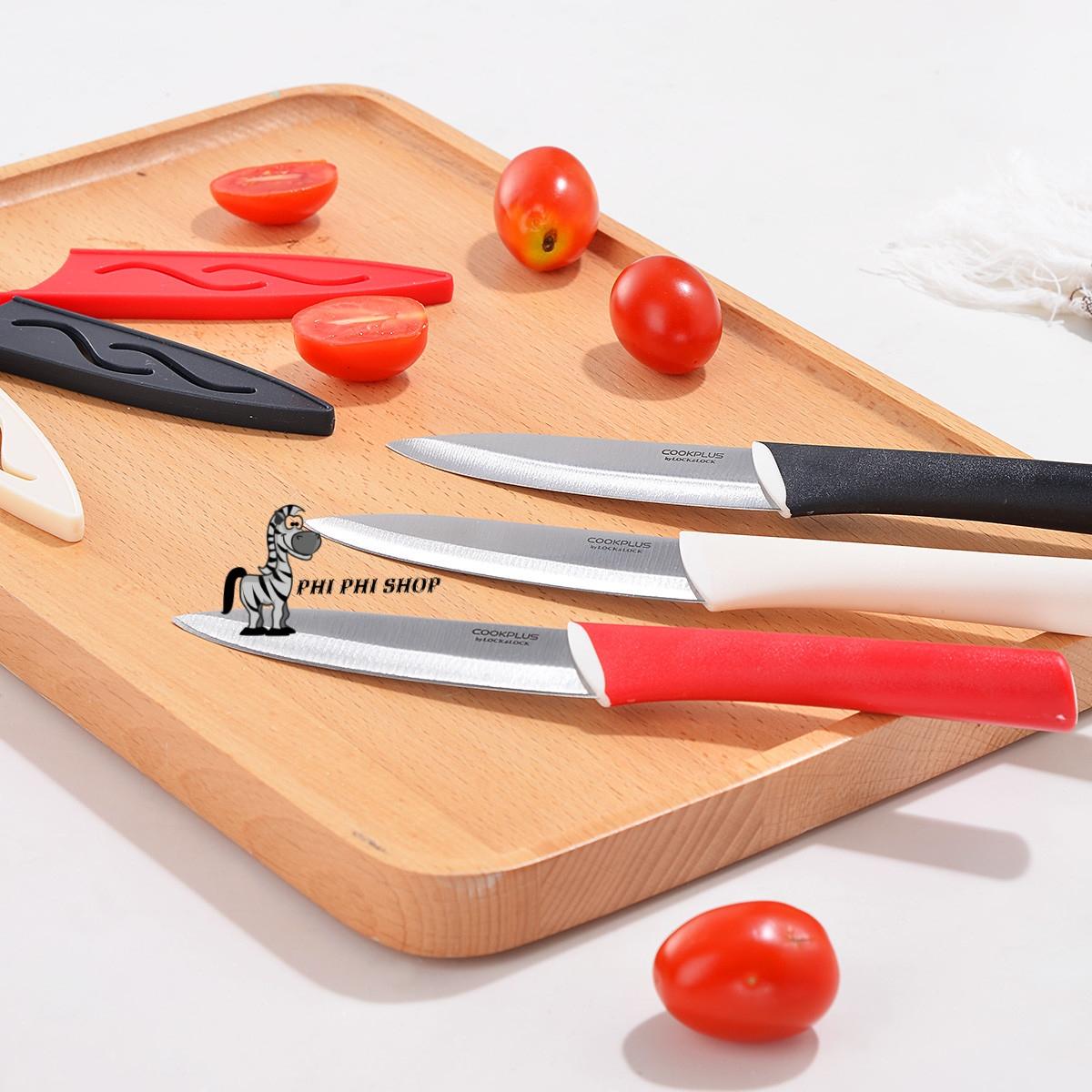 [HCM]Dao gọt trái cây Lock&Lock bằng thép không gỉ có nắp đậy CKK501