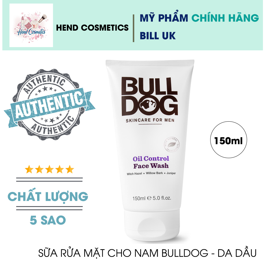 Sữa rửa mặt bulldog oil control face wash 150ml - da dầu