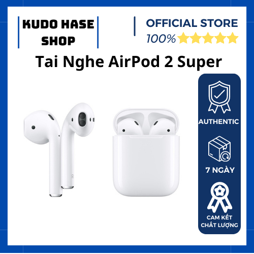 Tặng Ốp Tai Nghe Airpod 2 Bass Cực Căng Sử Dụng Lên Tới 24h - Công Nghệ Xuyên Âm - Chống Ồn - Định Vị Google Map - Đổi Tên - Cảm Ứng Đa Điểm Bảo Hành 24 Tháng