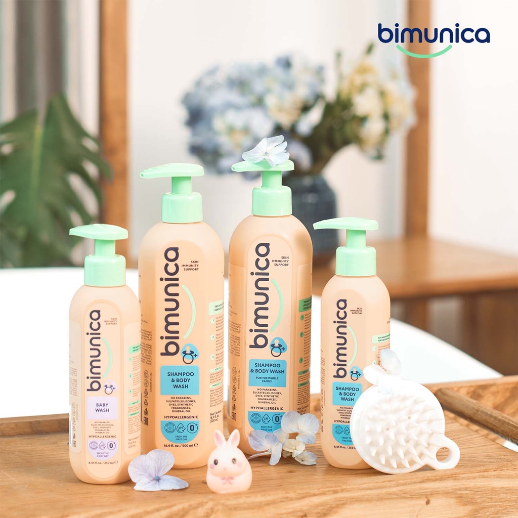 Combo Sữa Tắm Gội Dưỡng Ẩm Toàn Thân BIMUNICA Cho Bé
