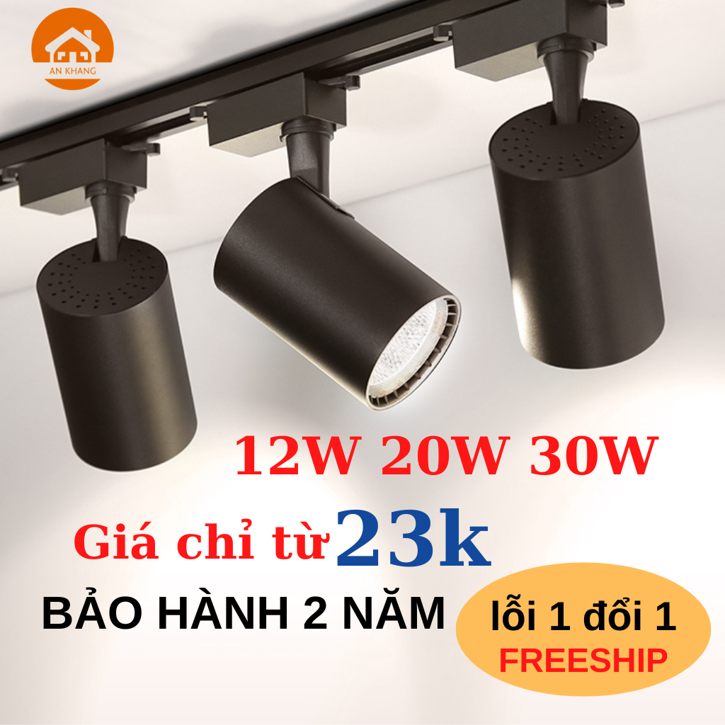 Đèn rọi ray cob 12w 20w 30w siêu sáng, đèn led rọi tranh phòng khách, trang trí shop