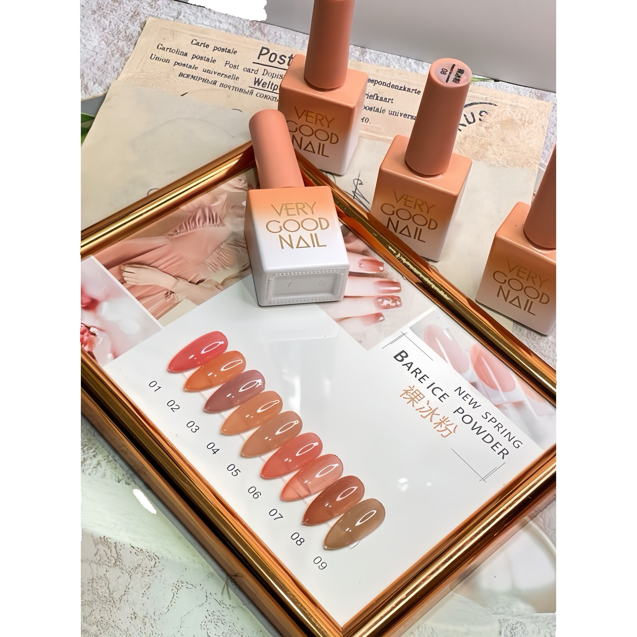 [Tặng bảng màu] Set sơn gel thạch Very Good Nail chính hãng 9 màu chất đậm đặc bám móng lên màu chuẩn