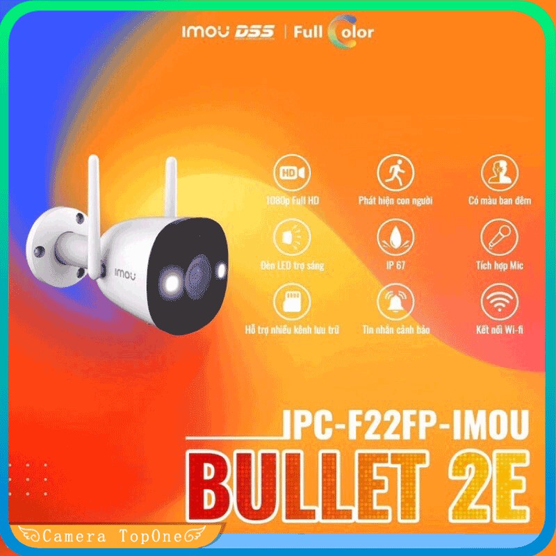 [HCM][NHÀ PHÂN PHỐI BH 2 năm Freeship 20K) Camera IP wifi không dây Imou  F22FP F22FEP 1080p 2MP - Camera có màu ban đêm tùy chọn thẻ nhớ
