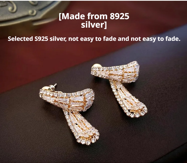 Women's light luxury irregular water drop earrings