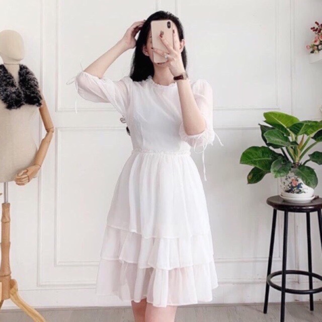 Đầm dự tiệc voan Hai tầng cao cấp