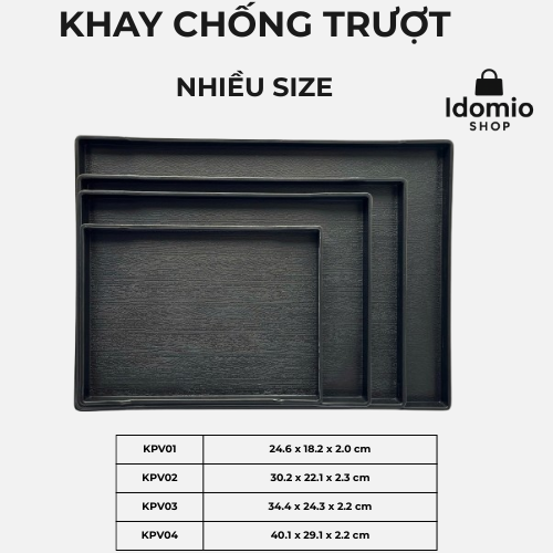 Khay Nhựa Chống Trượt Cao Cấp Nhiều Size