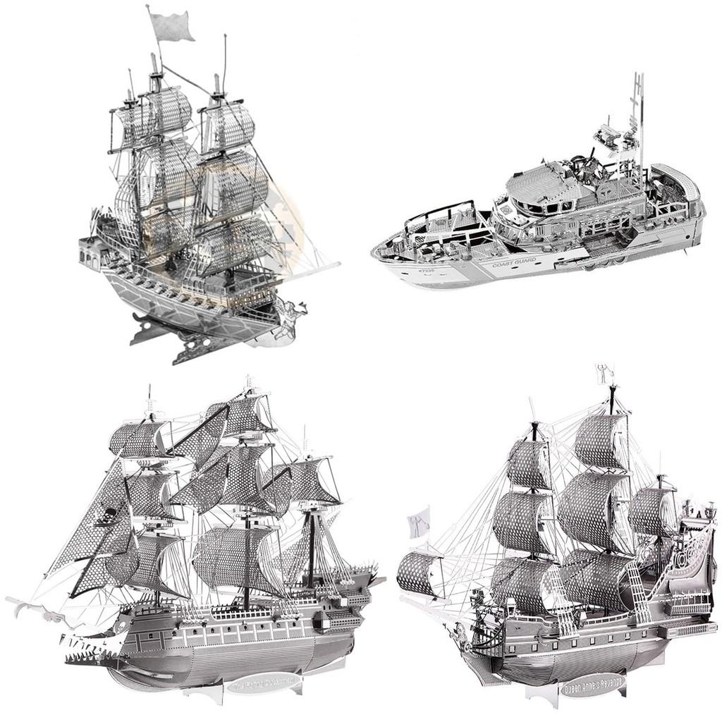 [HCM]Mô Hình Kim Loại 3D Lắp Ráp Tàu Thuyền Hải Tặc Caribe
