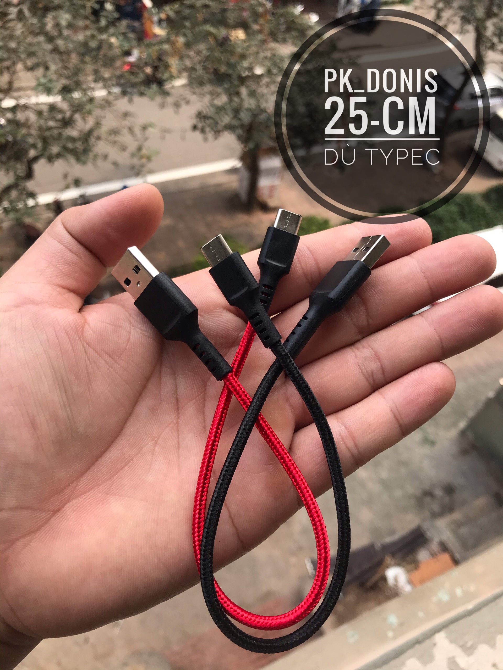 Cáp dù chân Typec dài 25cm