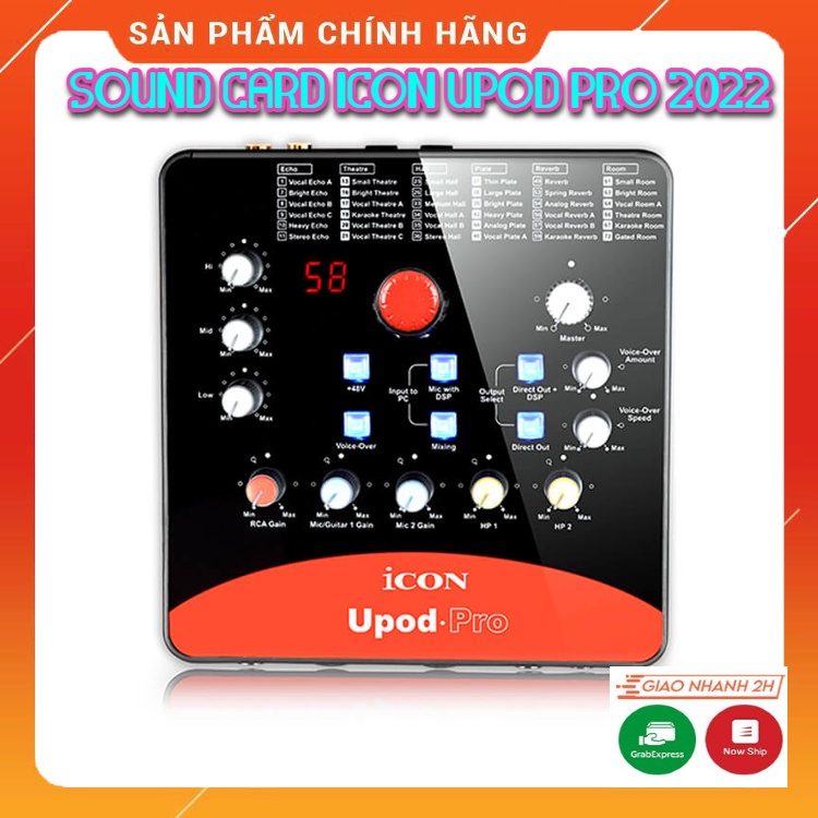 Sound Card Icon Upod Pro. Hỗ Trợ Livestream, Thu Âm