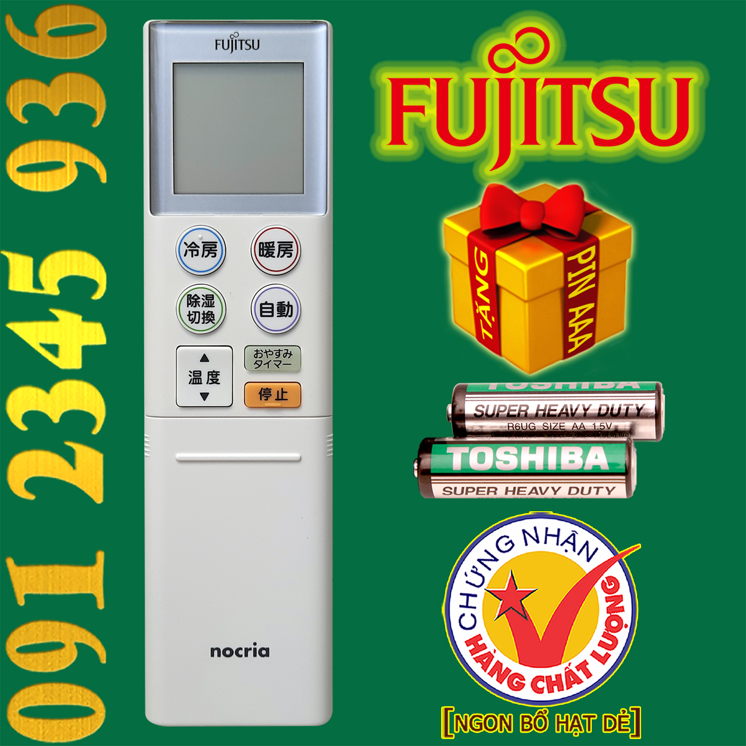 Điều khiển Fujitsu + cho điều hòa.