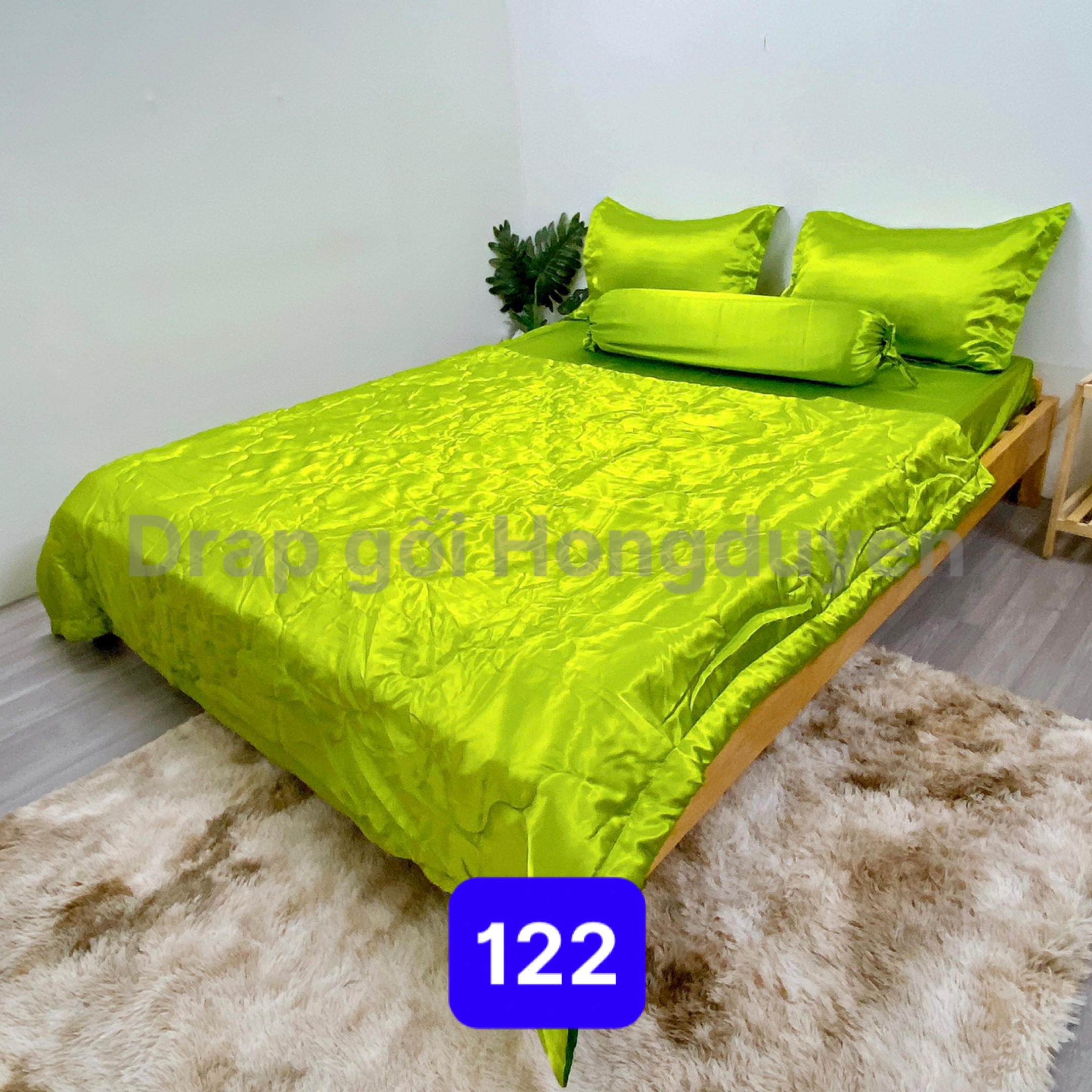 Bộ drap/ga/ra phi bóng trơn 1m6/1m8 màu 122. Bộ ra phi bóng. Bộ drap phi bóng. Bộ grap phi bóng. Bộ drap phi lụa. Bộ grap phi lụa. Bộ ga phi lụa. Bộ ra phi lụa. Ga giường-ra giường-drap giường-grap giường.