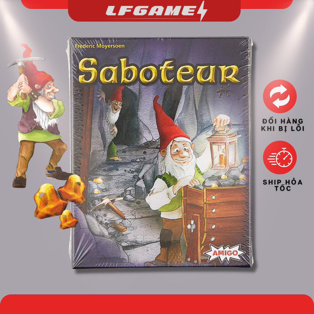 Saboteur Card Game Bộ thẻ bài Đào Vàng Trò chơi Board Game Cuộc Chiến Đào Vàng