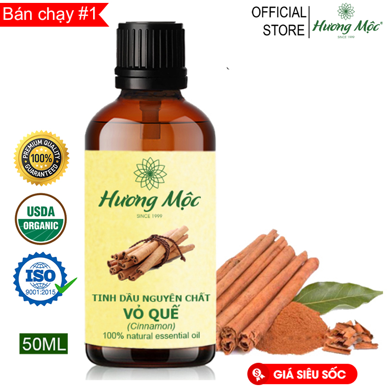 Tinh dầu Vỏ Quế Hương Mộc 50ML | Cinamon Essential Oil 50ML - Chất lượng cao, có kiểm định