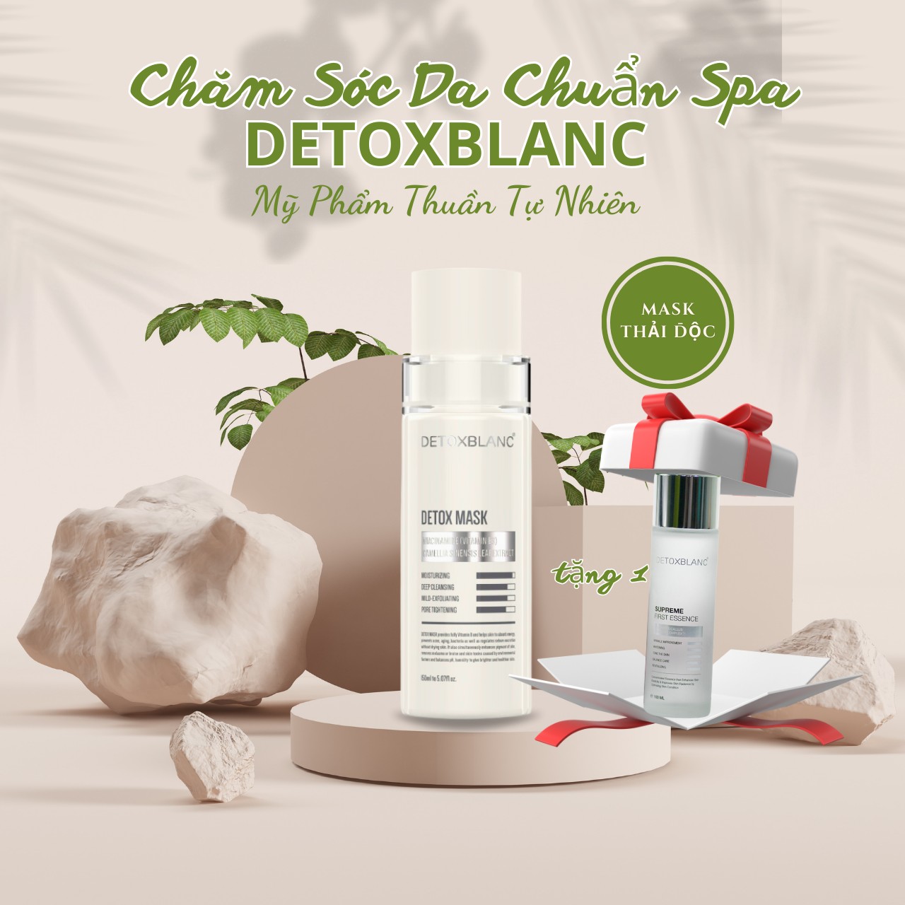 Mặt Nạ Thải Độc Trà Xanh - TẶNG 1 TONER cấp ẩm 100ml