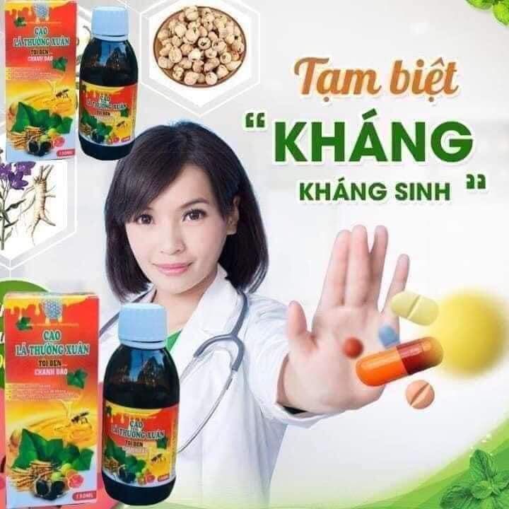2 Hộp Siro Cao lá thường xuân tỏi đen chanh đào