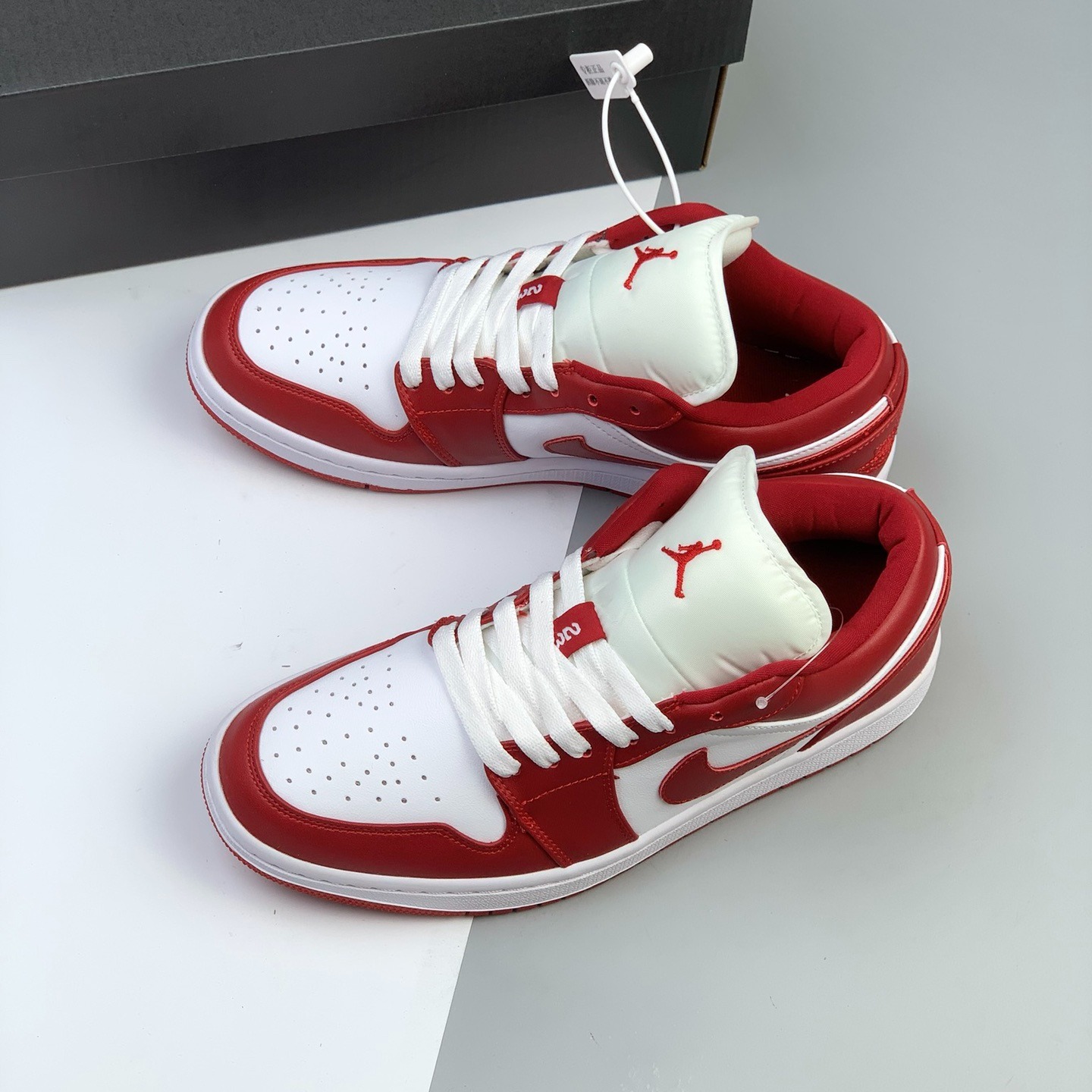 Nike jordan 1 low gym red white 🏆 chuẩn 1:1 trung - full size 🏆