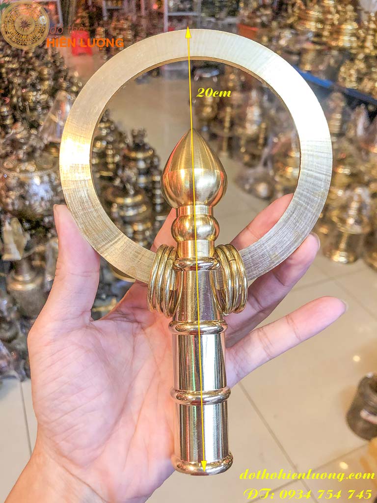 Đầu Gậy Tích Trượng Bằng Đồng Mẫu 2 Cao 20cm