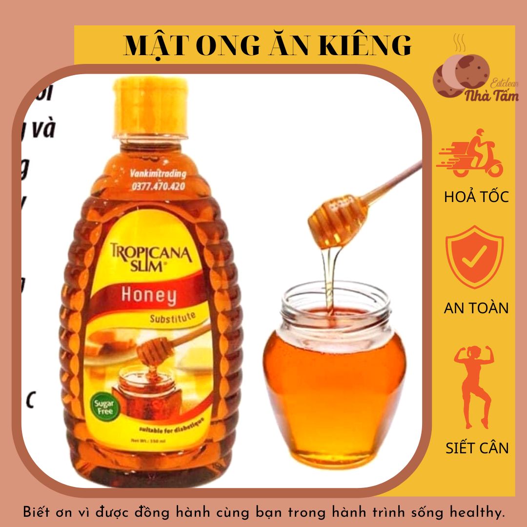 Mật ong ăn kiêng không đường/tách đường Tropicana Slim Honey sugar free 350ml eatclean eat clean