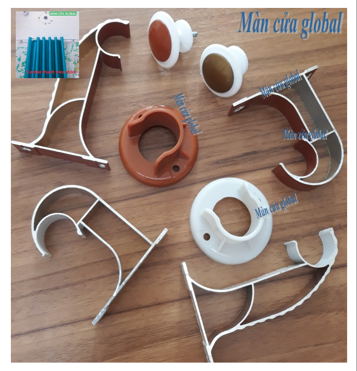 Phụ kiện thanh treo rèm màn cửa nhiều loại